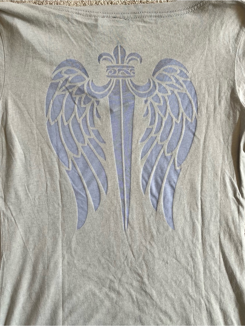 NWT Faith Connexion Light Gray V-Neck Short Sleeve Tee M